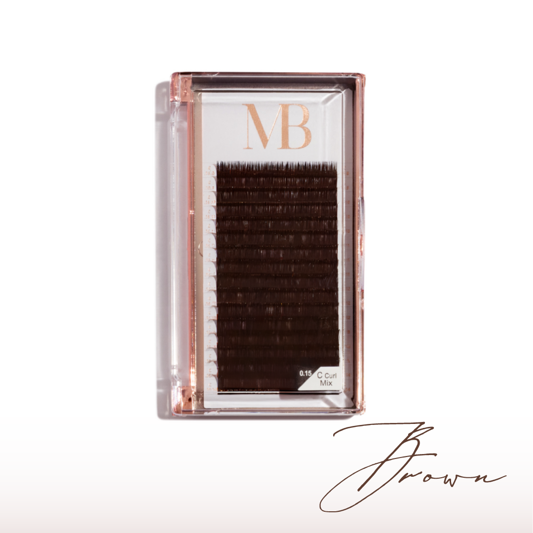 BROWN LASHES: Individual Lash Tray 0.15 - DISTRIBUTOR