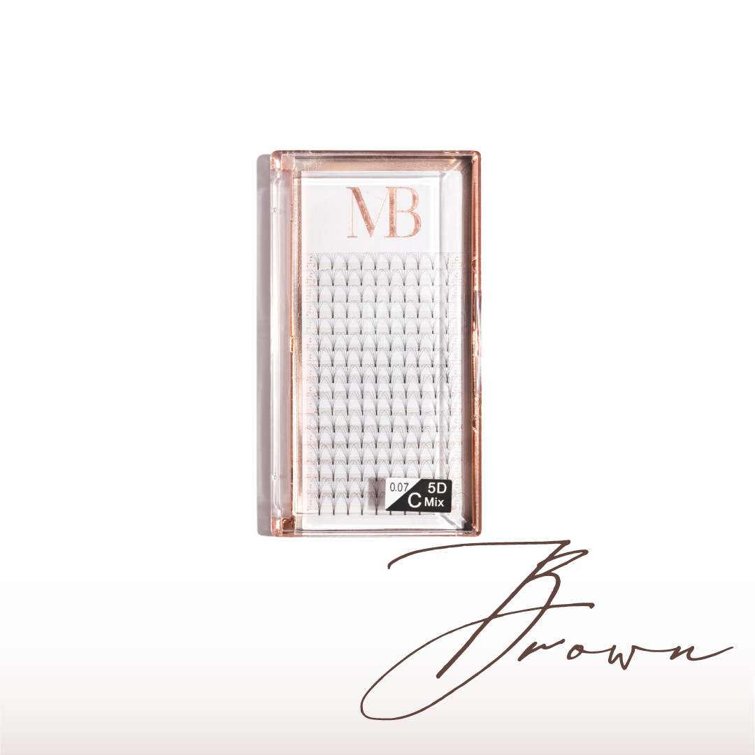 BROWN LASHES: 5D Pre-Made Fans - DISTRIBUTOR